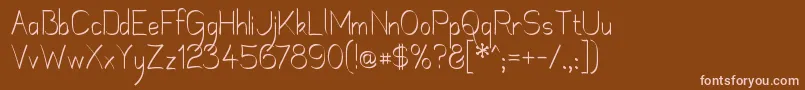 Mechrib Font – Pink Fonts on Brown Background