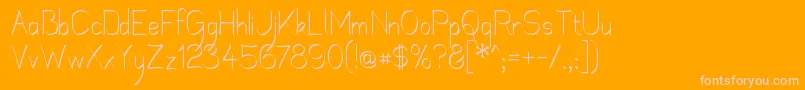 Mechrib Font – Pink Fonts on Orange Background