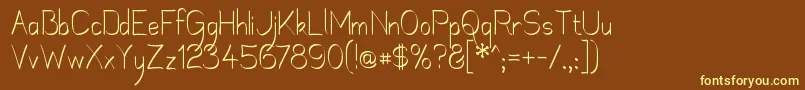 Mechrib Font – Yellow Fonts on Brown Background