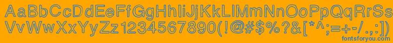 Eidolon Font – Blue Fonts on Orange Background