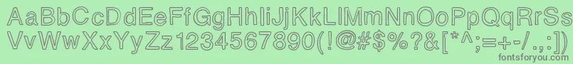 フォントEidolon – 緑の背景に灰色の文字