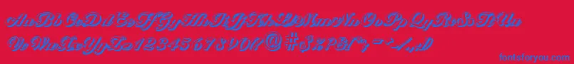 BallantinesshadowBlackRegular Font – Blue Fonts on Red Background
