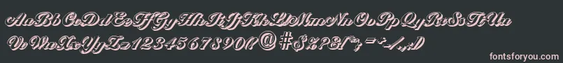 BallantinesshadowBlackRegular Font – Pink Fonts on Black Background