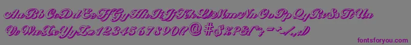 BallantinesshadowBlackRegular Font – Purple Fonts on Gray Background