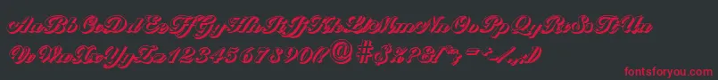 BallantinesshadowBlackRegular-Schriftart – Rote Schriften auf schwarzem Hintergrund
