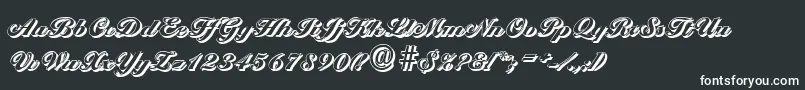 BallantinesshadowBlackRegular Font – White Fonts on Black Background