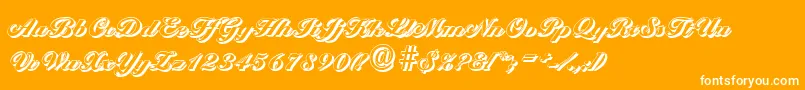 BallantinesshadowBlackRegular Font – White Fonts on Orange Background