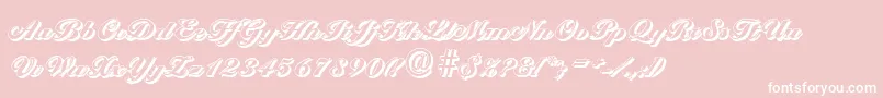 BallantinesshadowBlackRegular Font – White Fonts on Pink Background