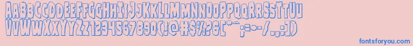 Clubberlang3D Font – Blue Fonts on Pink Background