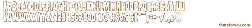 Clubberlang3D Font – Brown Fonts on White Background