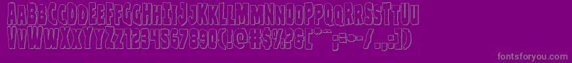 Clubberlang3D-Schriftart – Graue Schriften auf violettem Hintergrund