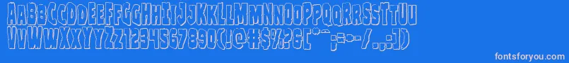 Clubberlang3D Font – Pink Fonts on Blue Background