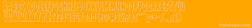 Clubberlang3D Font – Pink Fonts on Orange Background