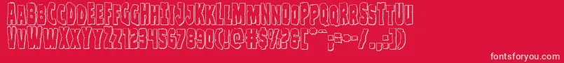 Clubberlang3D Font – Pink Fonts on Red Background