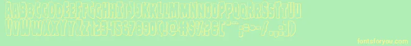 Clubberlang3D Font – Yellow Fonts on Green Background