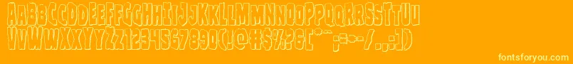 Clubberlang3D Font – Yellow Fonts on Orange Background