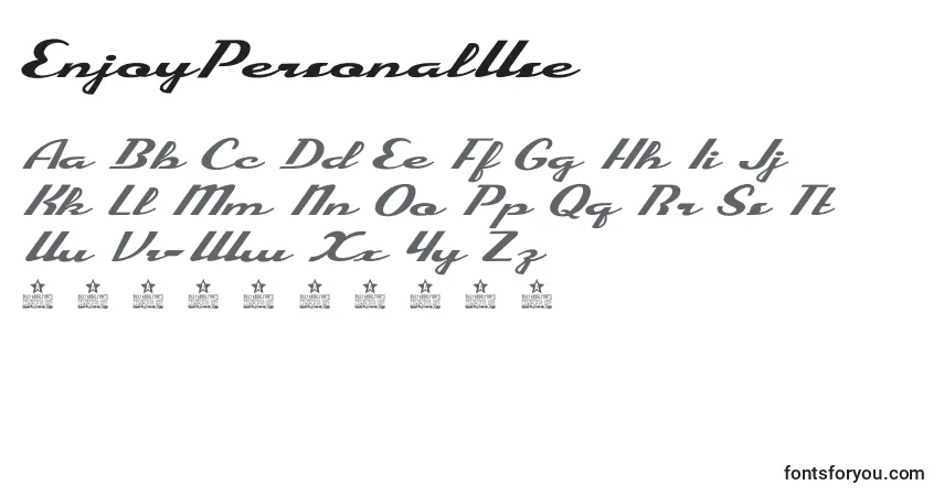 EnjoyPersonalUseフォント–アルファベット、数字、特殊文字