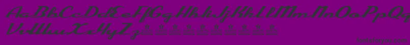 Шрифт EnjoyPersonalUse – чёрные шрифты на фиолетовом фоне