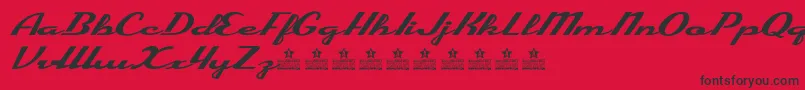 Police EnjoyPersonalUse – polices noires sur fond rouge