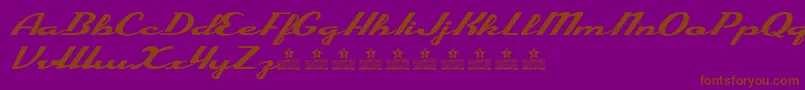 EnjoyPersonalUse Font – Brown Fonts on Purple Background