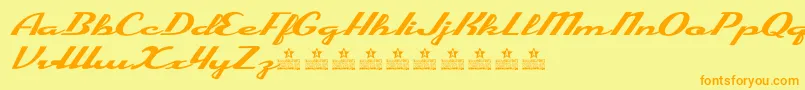 EnjoyPersonalUse Font – Orange Fonts on Yellow Background