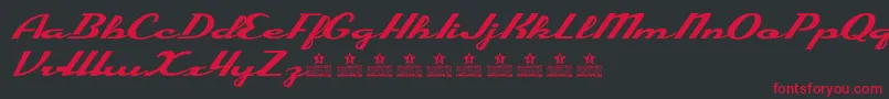 En savoir plus sur la police EnjoyPersonalUse Police EnjoyPersonalUse – polices rouges sur fond noir