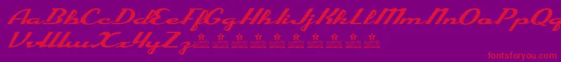 EnjoyPersonalUse Font – Red Fonts on Purple Background