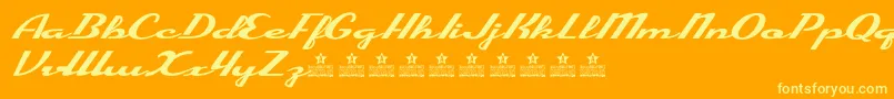 EnjoyPersonalUse Font – Yellow Fonts on Orange Background