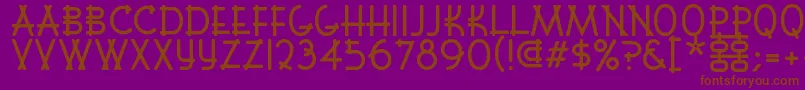 Font Shui Font – Brown Fonts on Purple Background