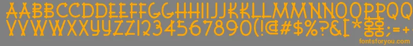 Font Shui-Schriftart – Orangefarbene Schriften auf grauem Hintergrund