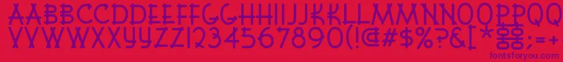 Czcionka Font Shui – fioletowe czcionki na czerwonym tle