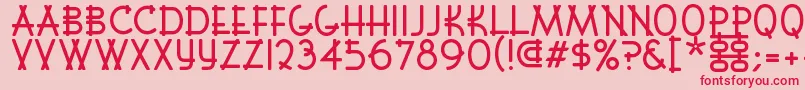 Font Shui-fontti – punaiset fontit vaaleanpunaisella taustalla