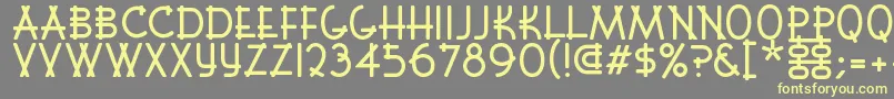 Font Shui Font – Yellow Fonts on Gray Background