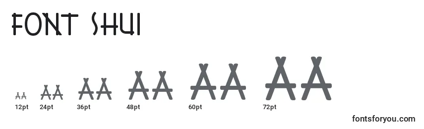 Размеры шрифта Font Shui