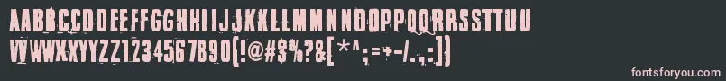 Blacklist Font – Pink Fonts on Black Background