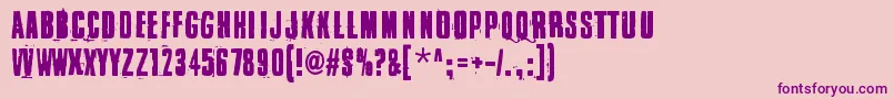 Blacklist Font – Purple Fonts on Pink Background