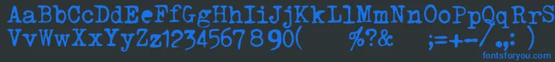TriumphtippaRegular Font – Blue Fonts on Black Background