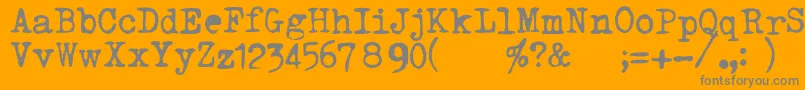TriumphtippaRegular Font – Gray Fonts on Orange Background