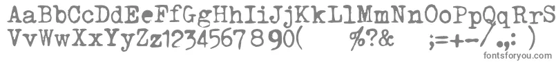 フォントTriumphtippaRegular – 白い背景に灰色の文字