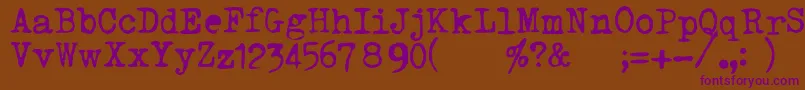 TriumphtippaRegular Font – Purple Fonts on Brown Background
