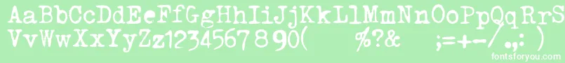 TriumphtippaRegular Font – White Fonts on Green Background