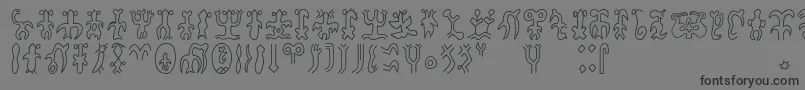 Rongorongoa Font – Black Fonts on Gray Background
