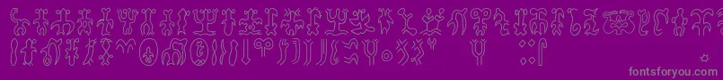 Rongorongoa Font – Gray Fonts on Purple Background