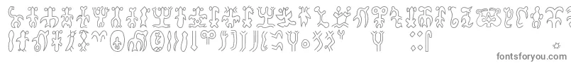 Rongorongoa Font – Gray Fonts on White Background