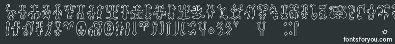 Rongorongoa-Schriftart – Weiße Schriften