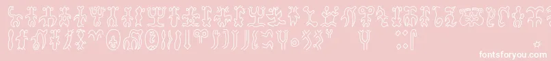 Rongorongoa Font – White Fonts on Pink Background