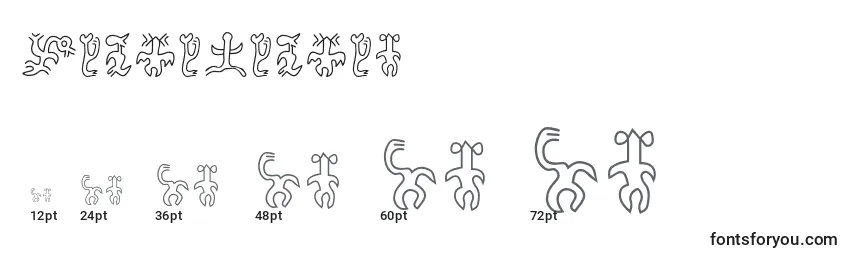 Rongorongoa Font Sizes