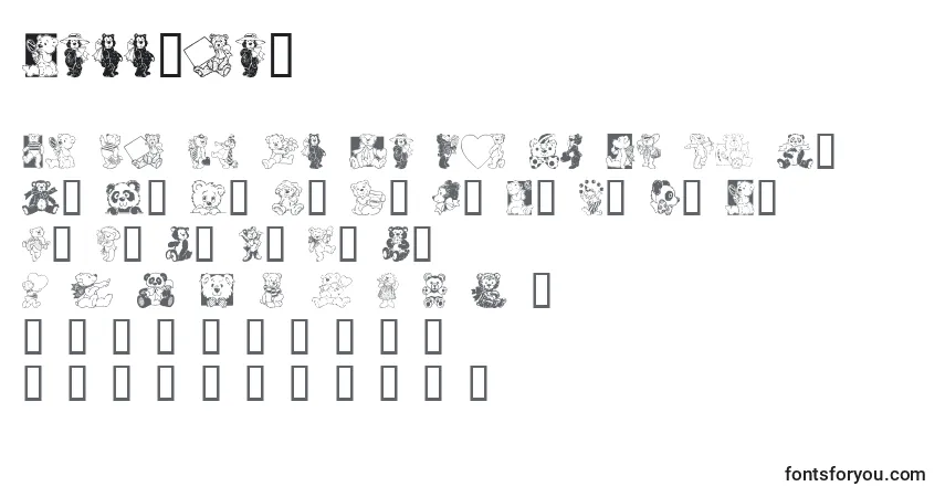 Czcionka Teddyber – alfabet, cyfry, specjalne znaki