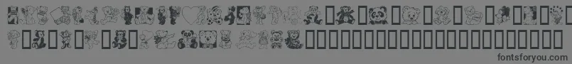 Teddyber Font – Black Fonts on Gray Background