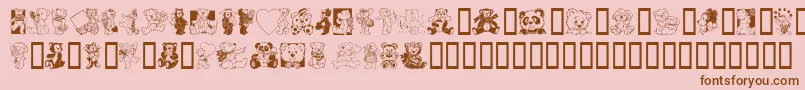 Teddyber Font – Brown Fonts on Pink Background